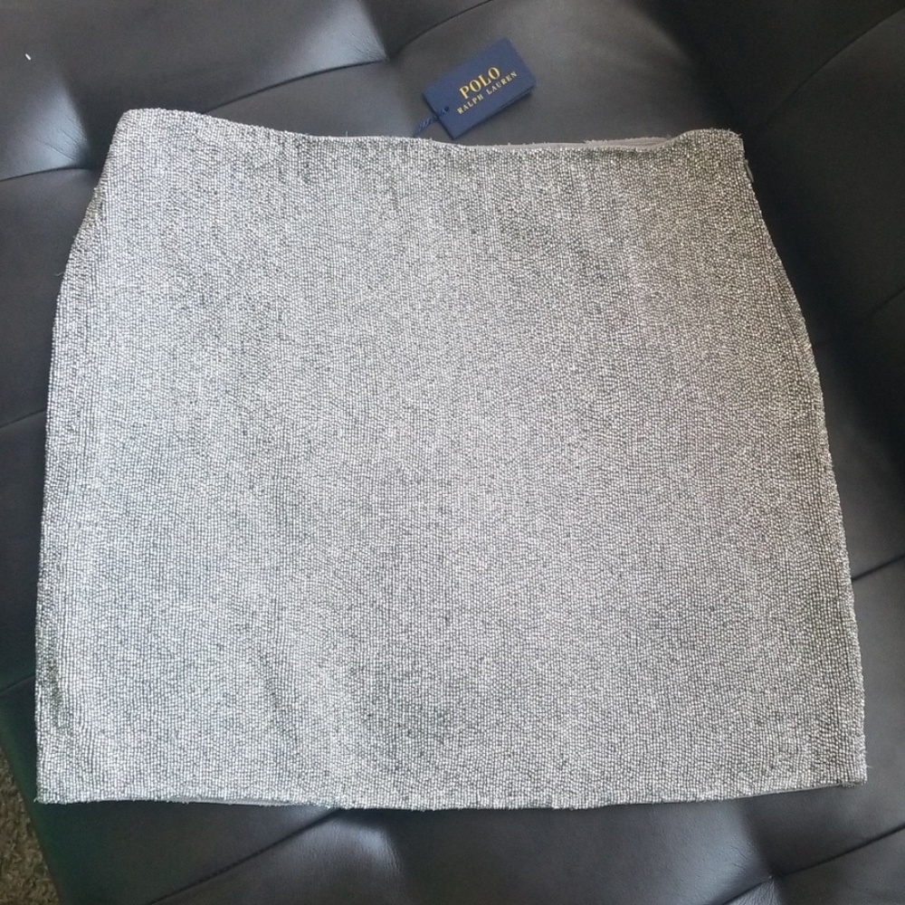 Polo Ralph Lauren Silver Beaded Skirt